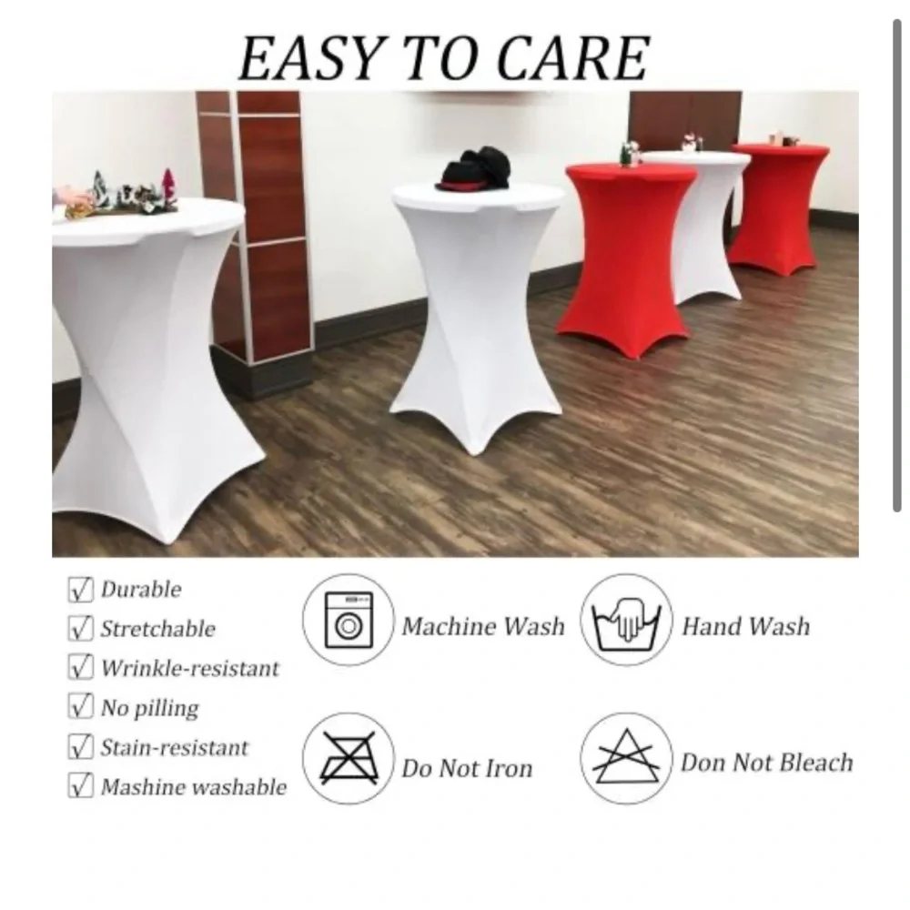Red Cocktail Table Covers - Set of 4